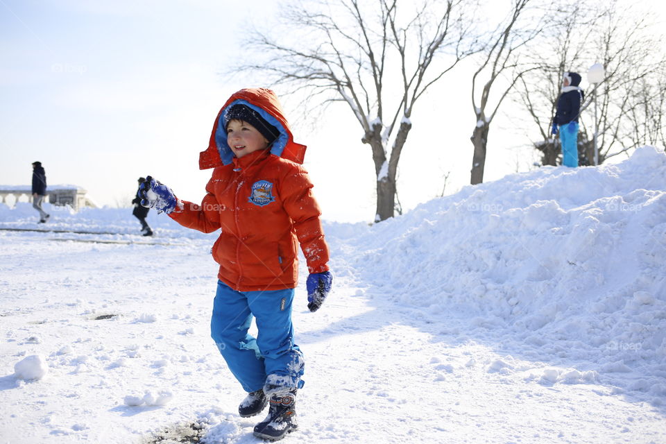 boy in the snow