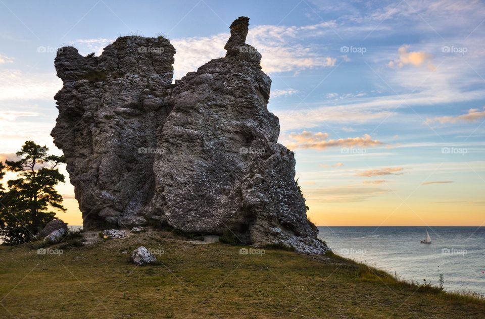 Scenic view of rock formation