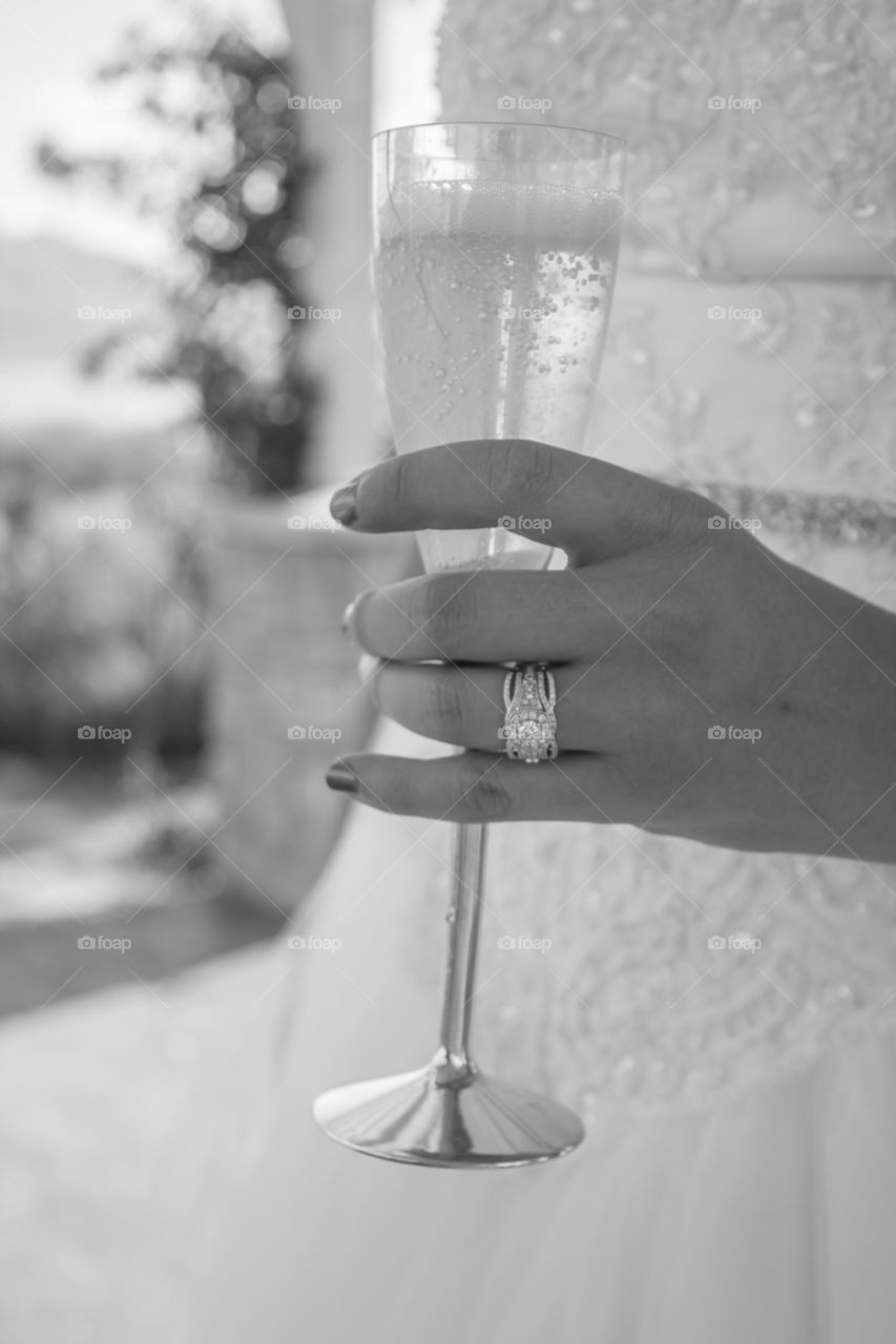 Be happy in life and great things will happen! Married my best friend! Shot of my ring with champagne! Vera wang collection