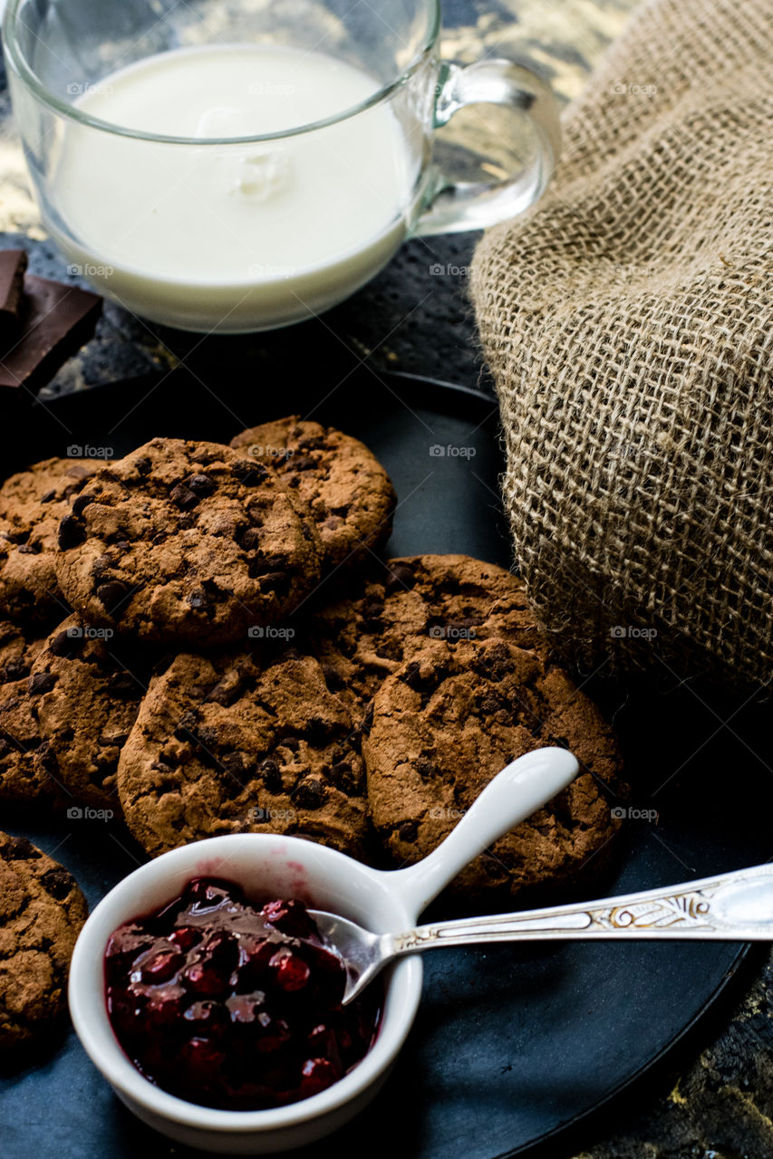 chocolate and cookies