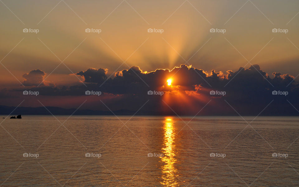Amazing sunrise. The Black Sea Ukraine 