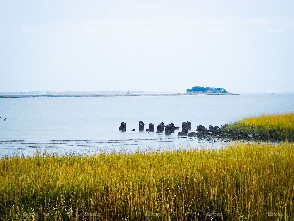 Idyllic sea at Charleston