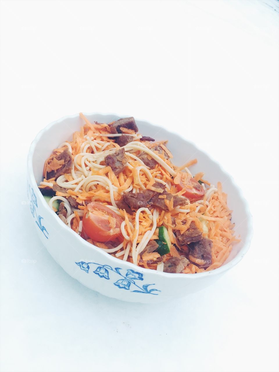 gluten-free pasta salad with soy strips