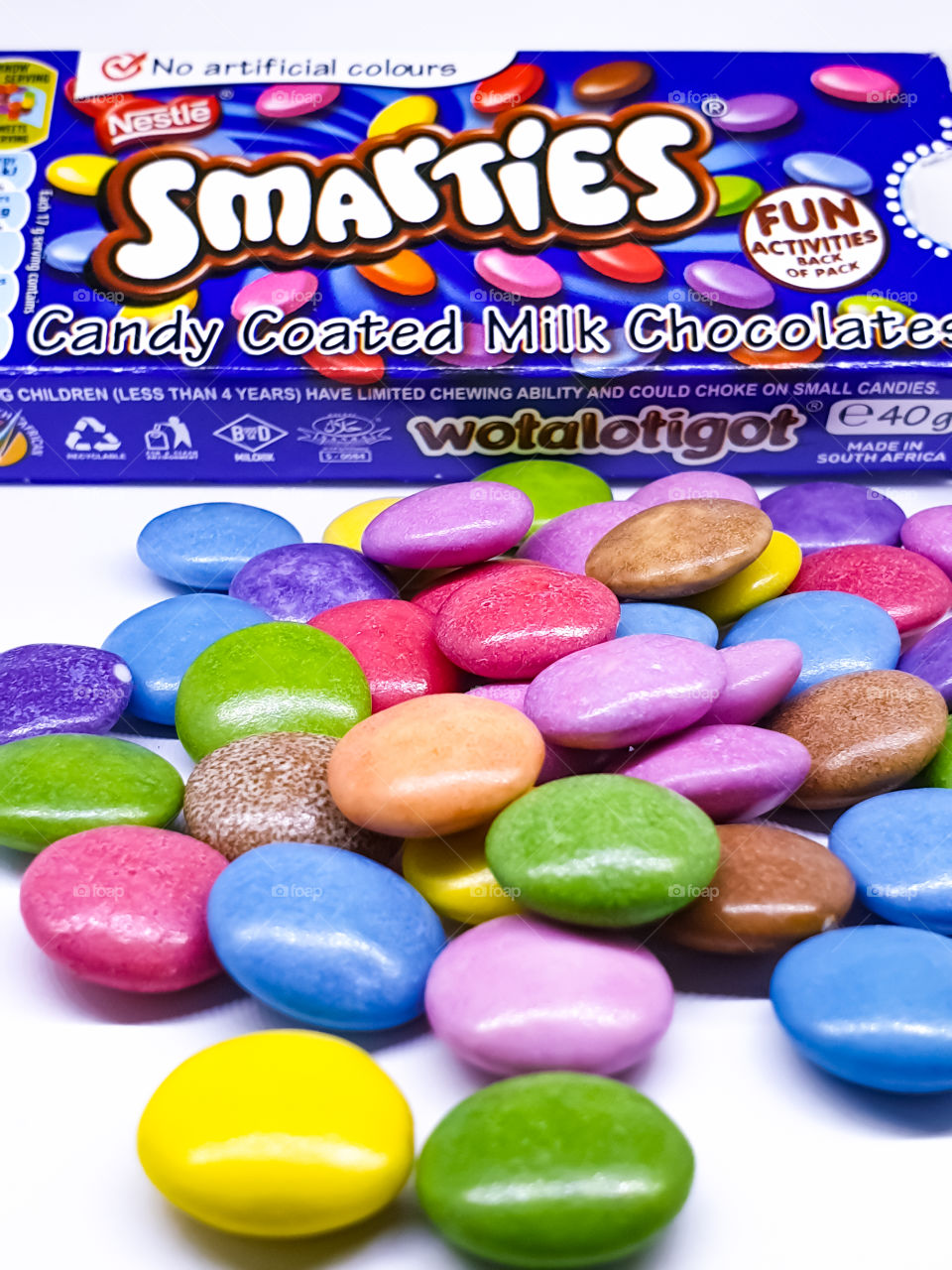 colorful candy coated chocolate