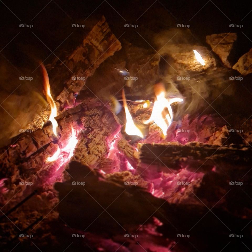 Glowing Embers in the Fire