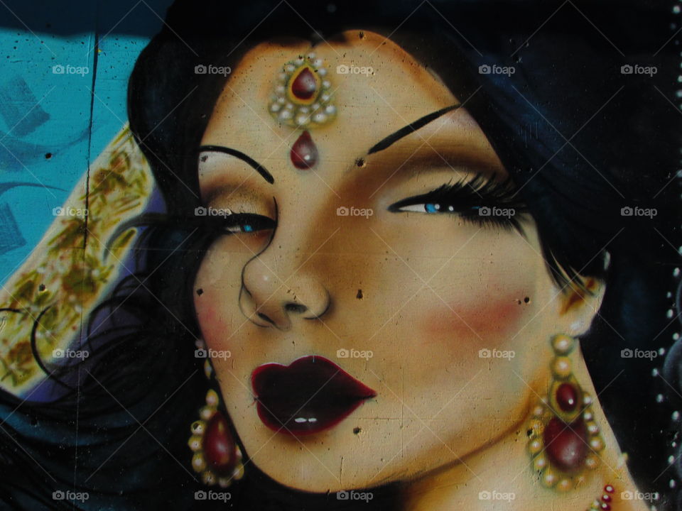 street art, seduction eyes