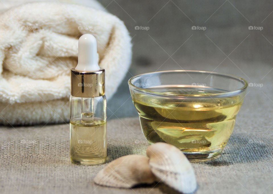 oils for the face and body. Spa pampering