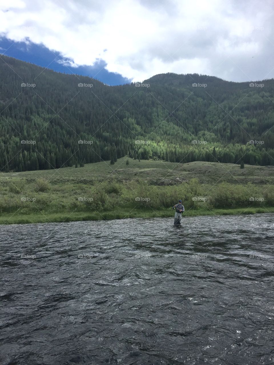 Fishing in the mountains