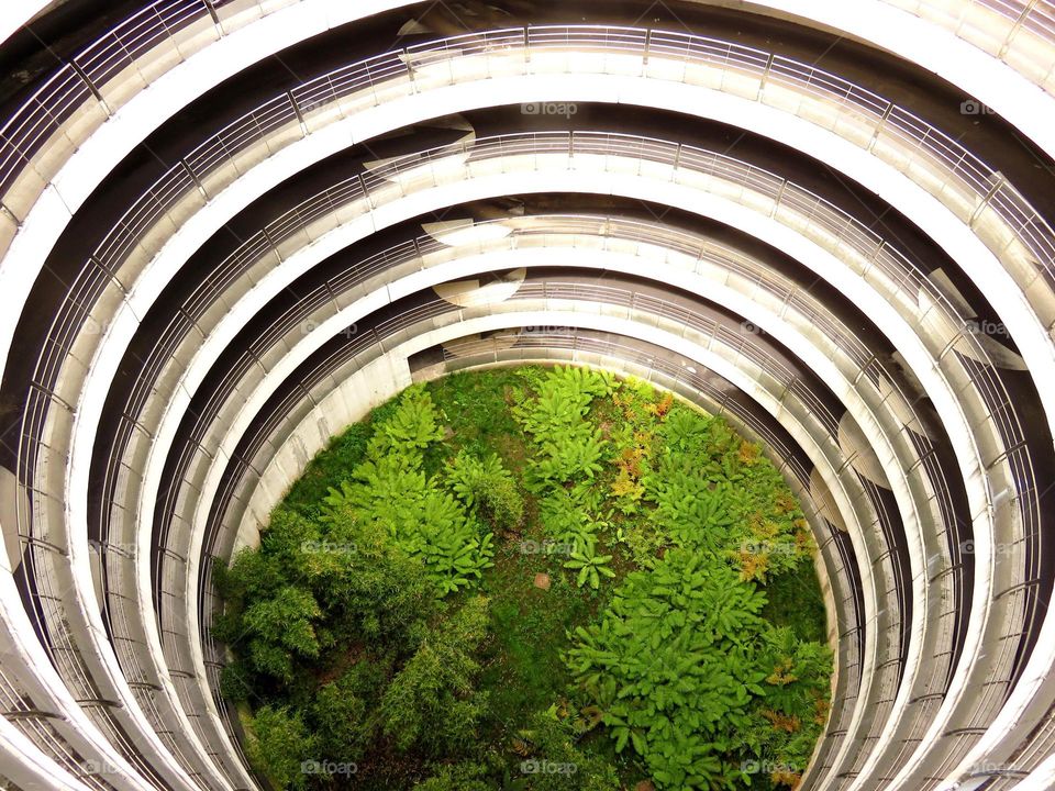 circular parking lot