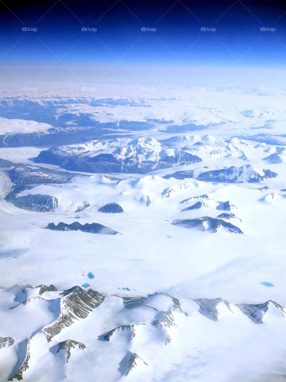 Flying over Greenland