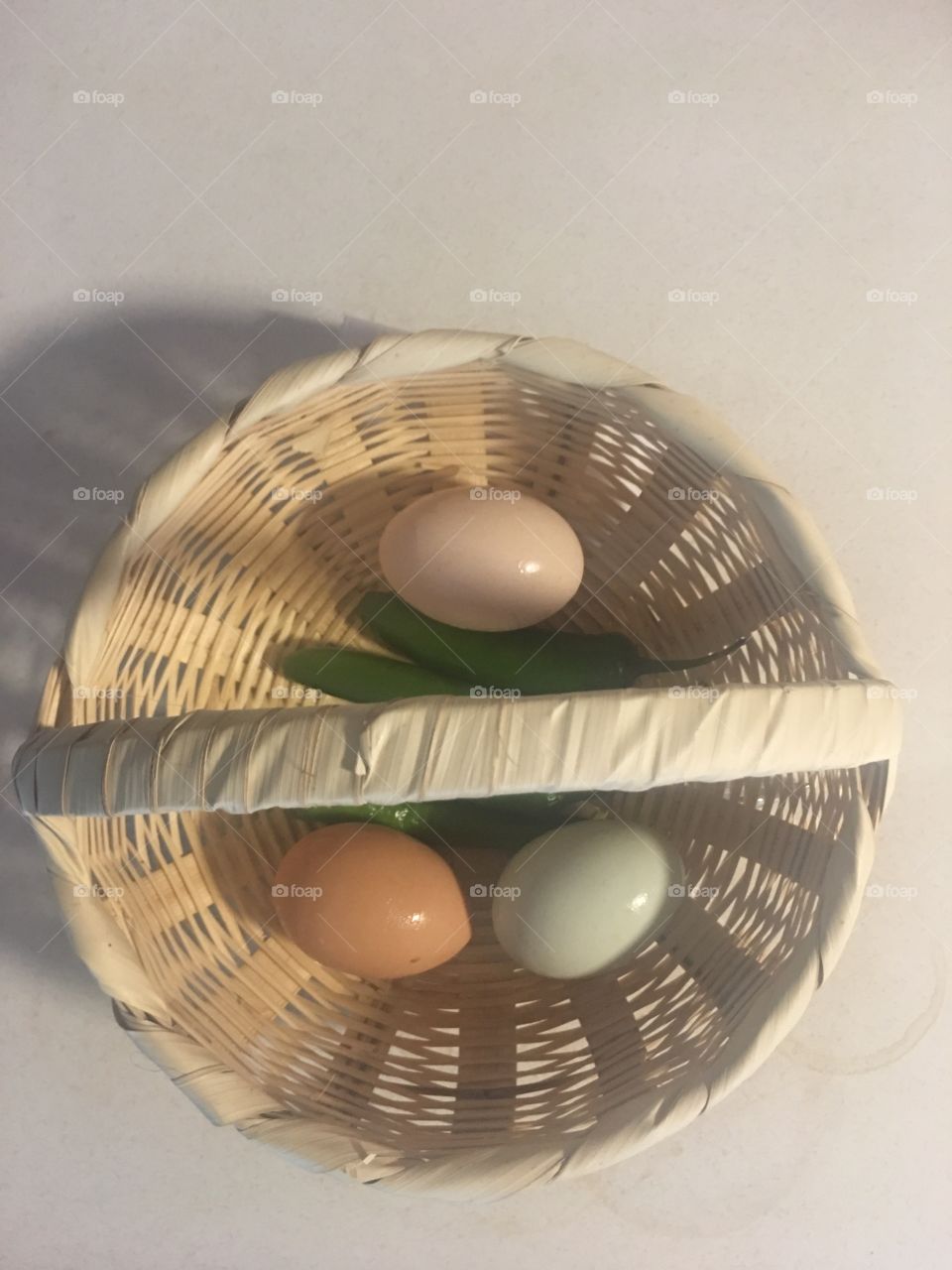 Eggs with different colors 
