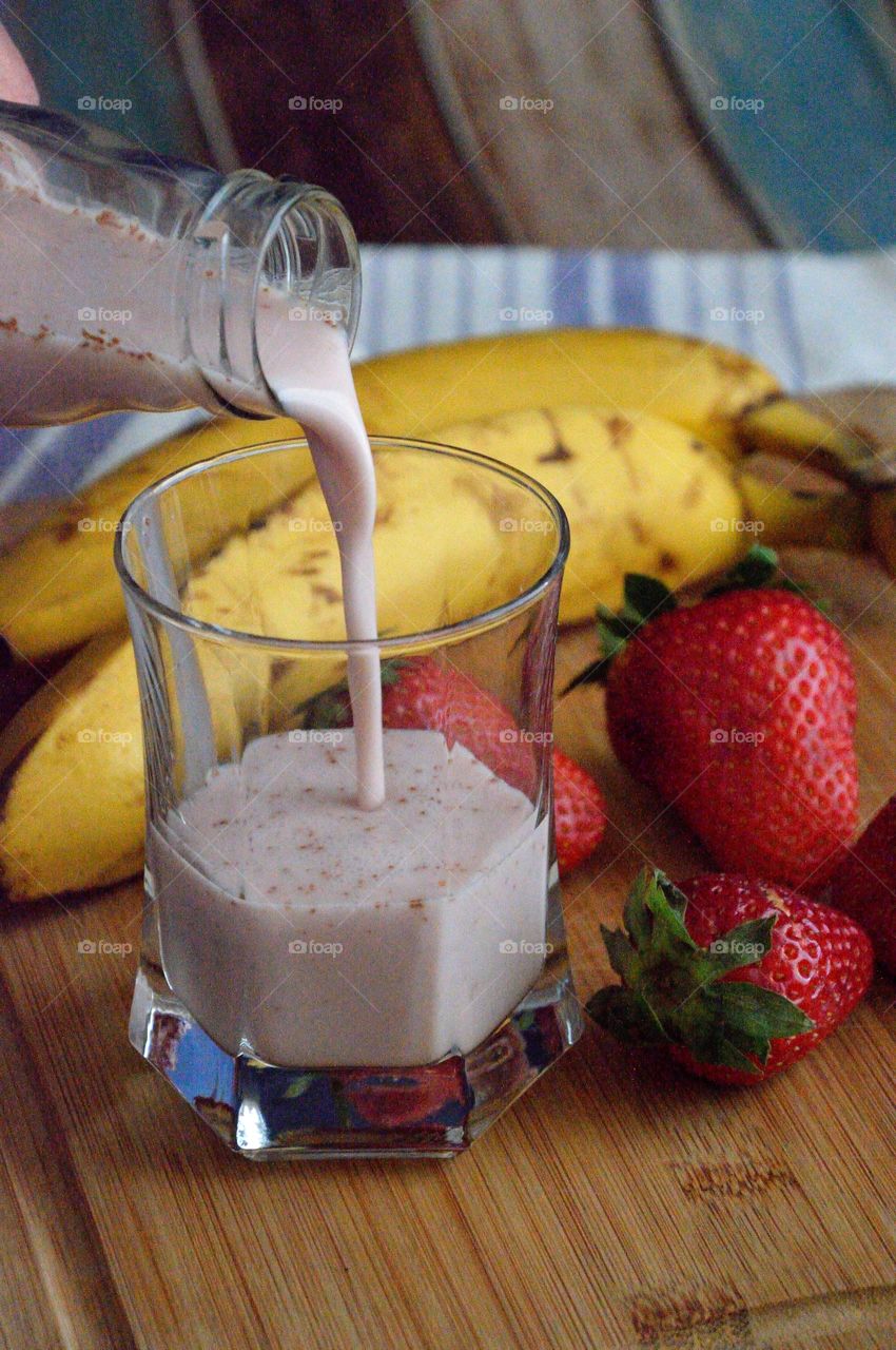 smoothies of bananas