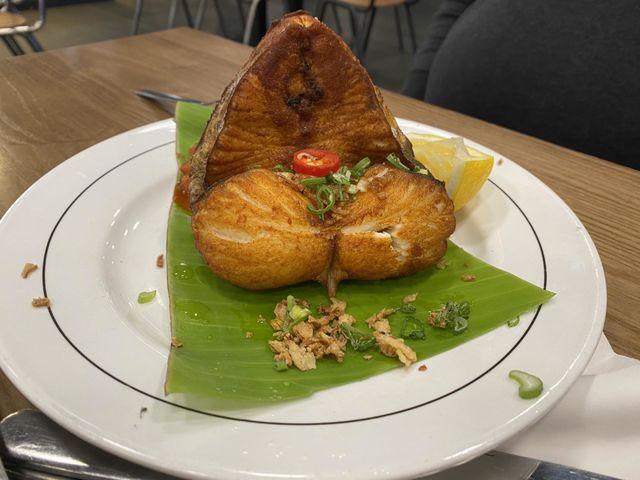Delicious fish in the plate 
