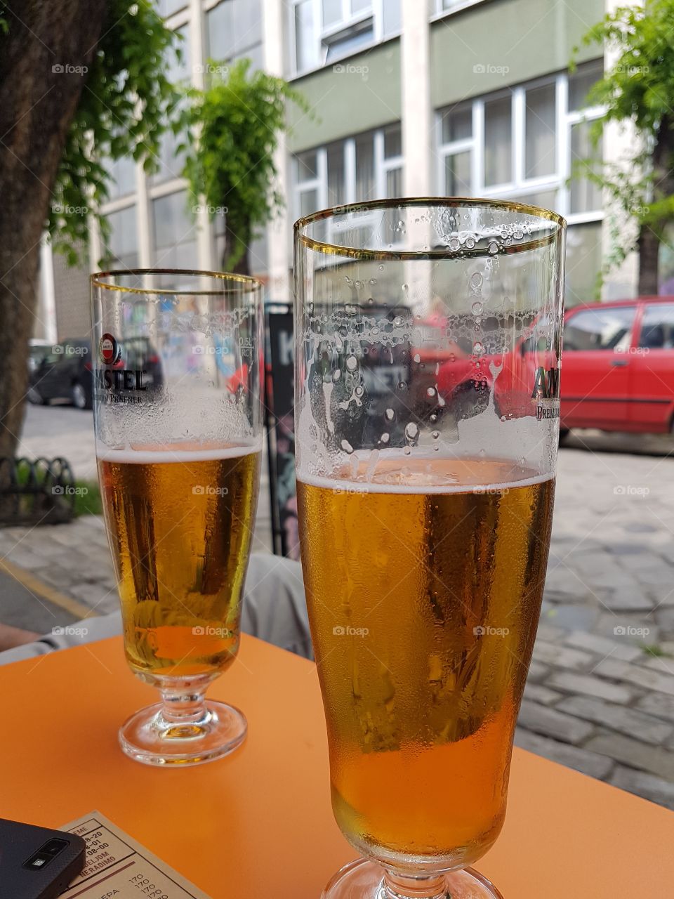 draft beer in the glass