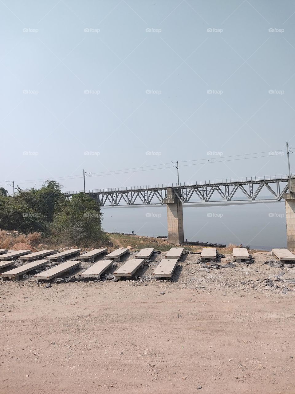 beautiful bridge for train passing.