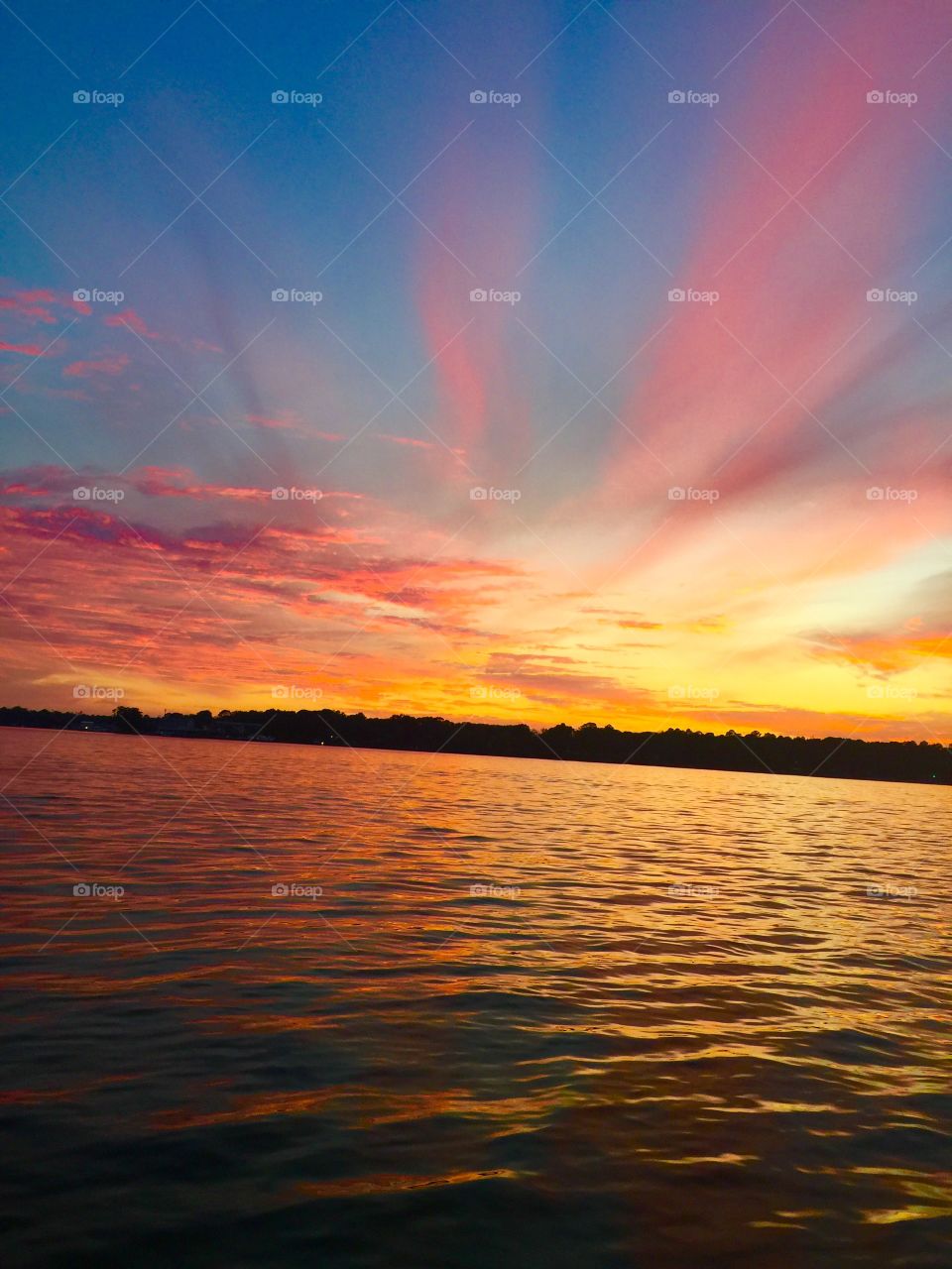 Reflection of dramatic sky in water