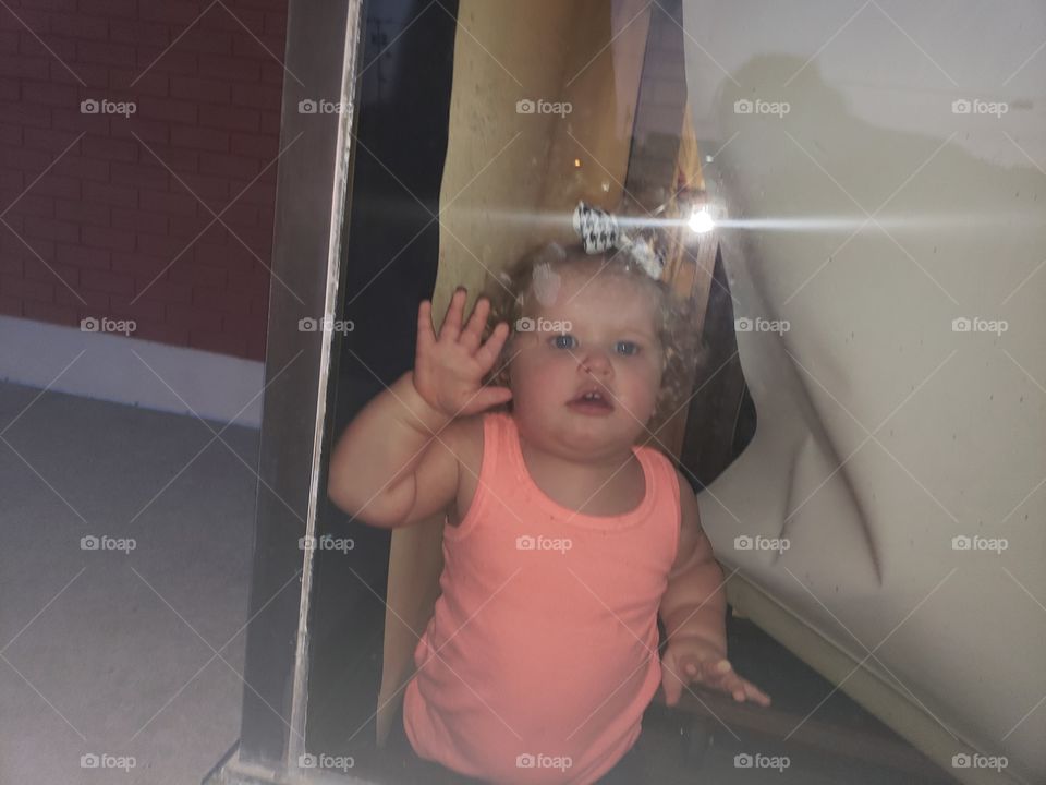 baby in windows