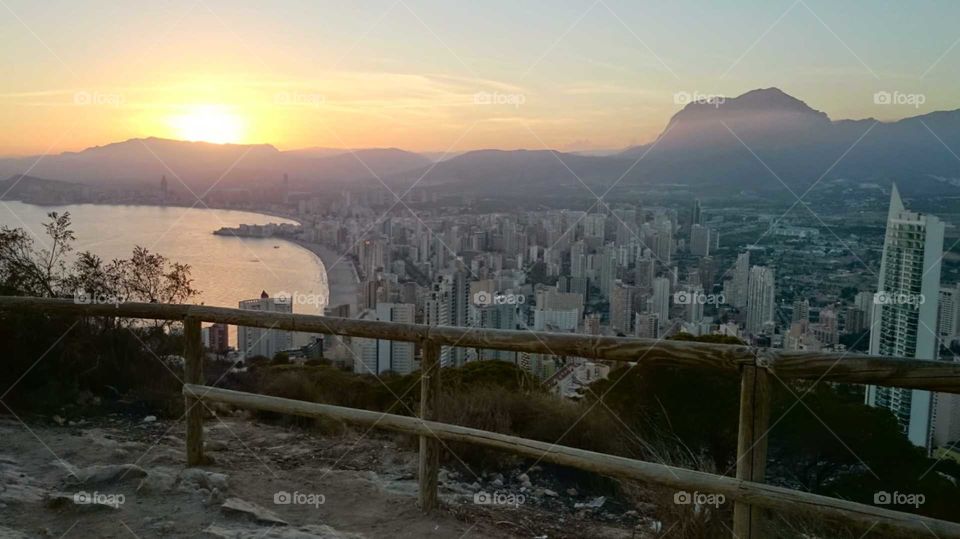 Sunset#view#city#mountain#skyscraper