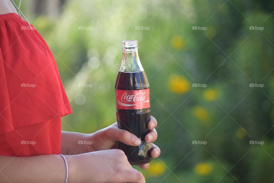 Coca-cola With Park Background