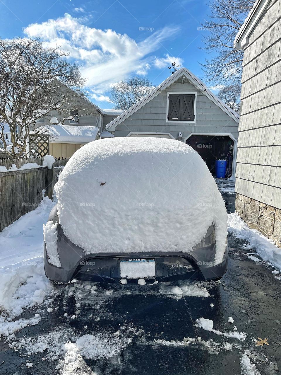 Clearing out my driveway after a winter storm 