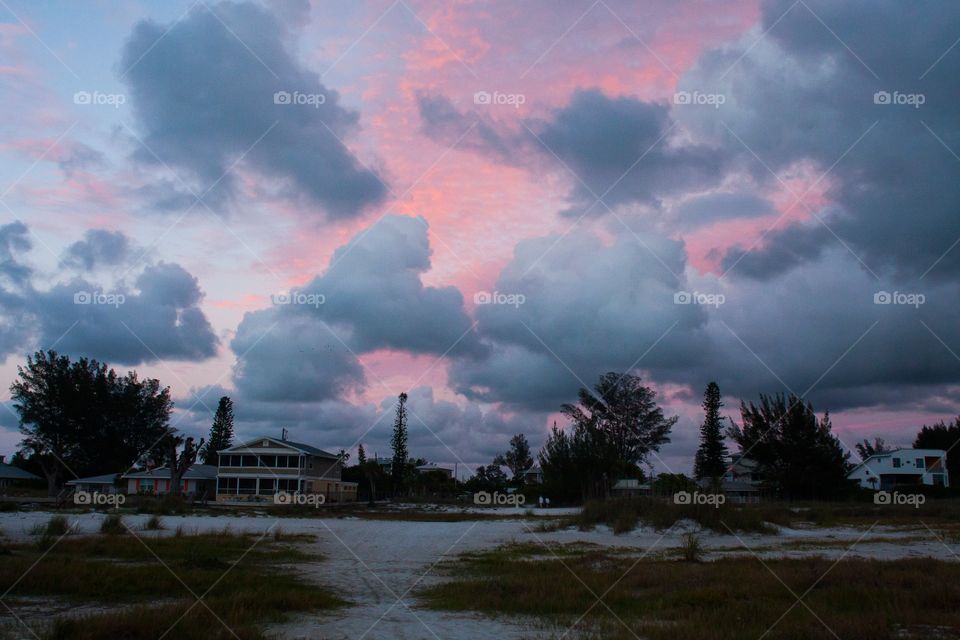 Clouds at sunset 