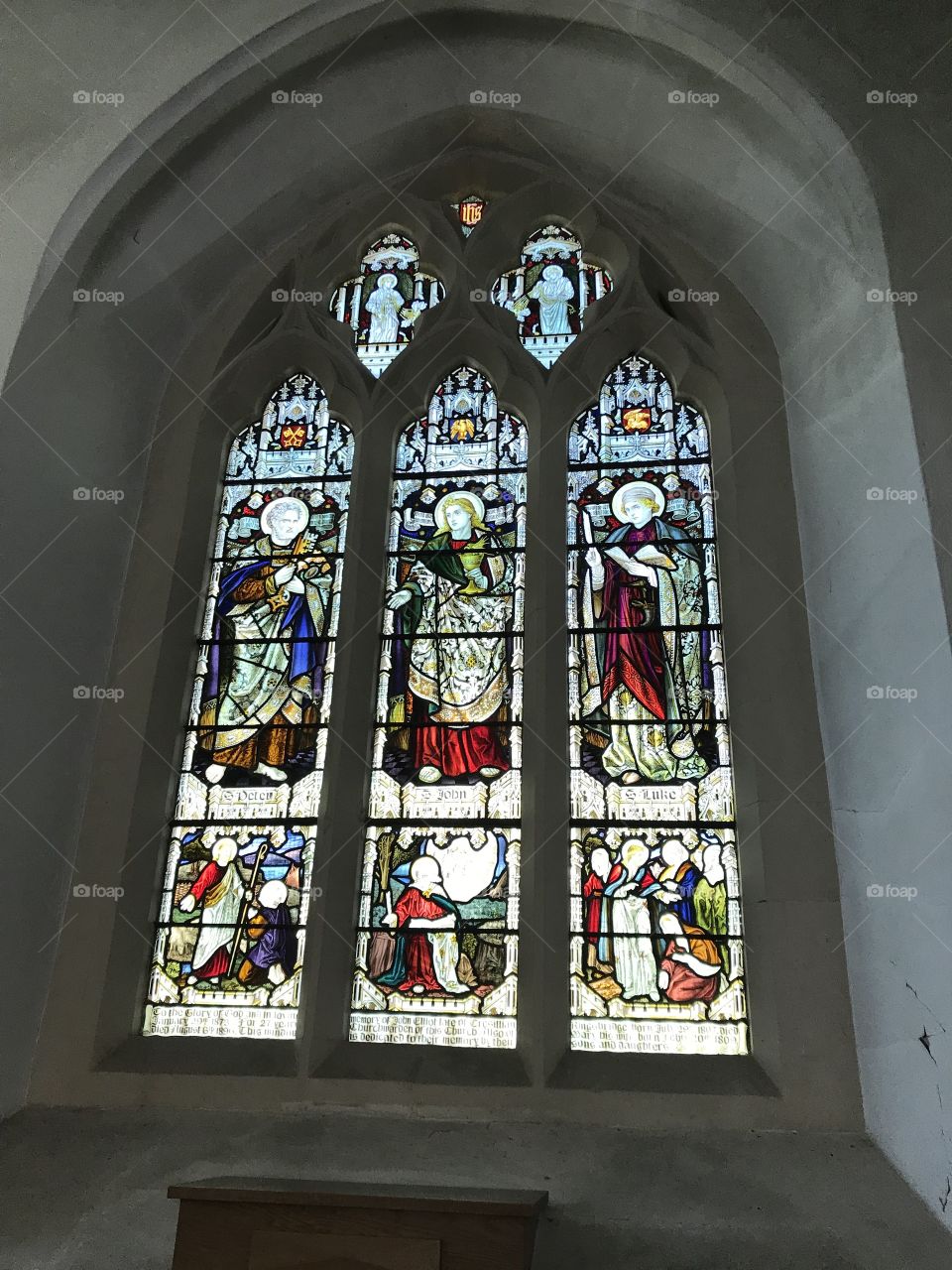 One of several stained glass windows at the lovely St Edmunds Church