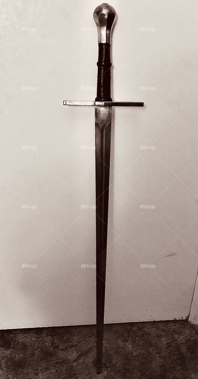 A medieval arming sword. An ideal instrument to utilize for martial arts training and martial workouts.