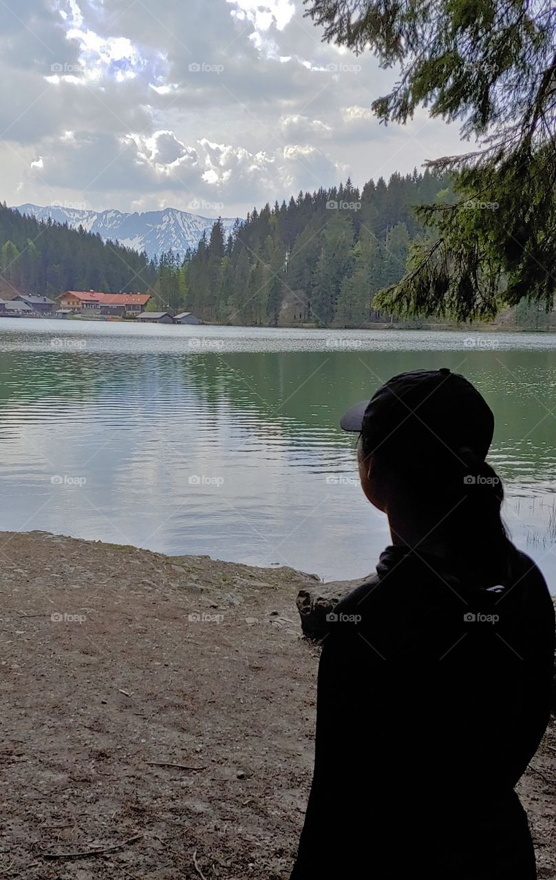 Lake view in the mountains