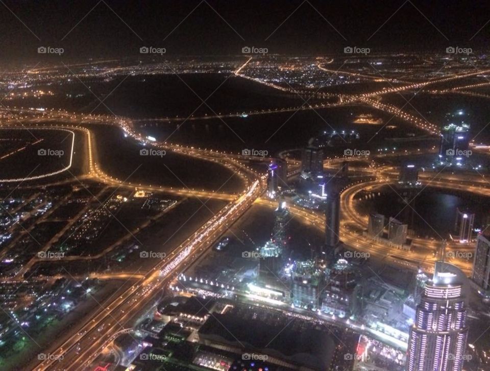 A view from Burj Khalifa Dubai