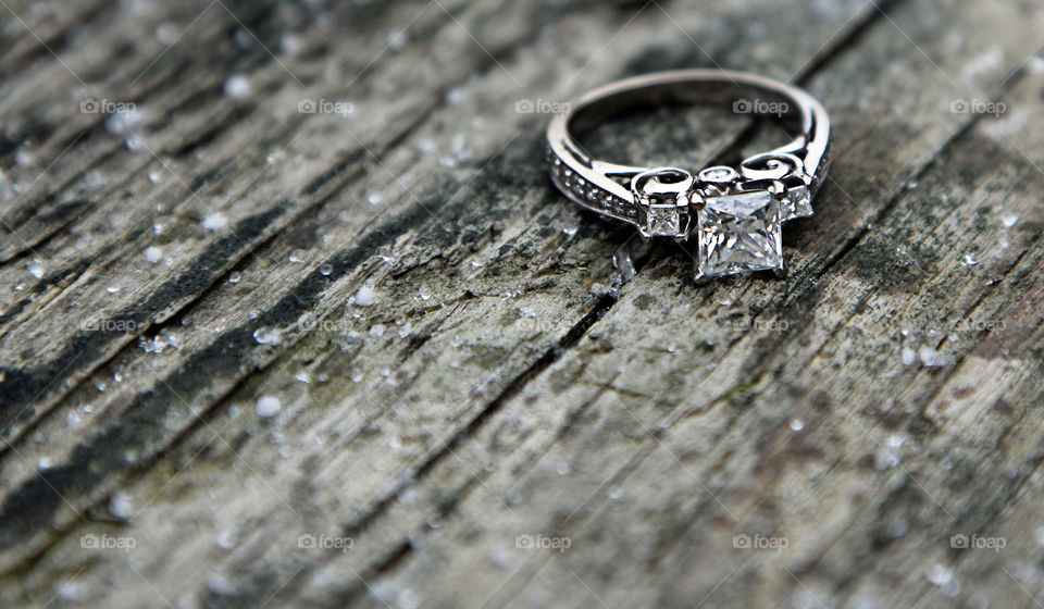 Engagement Ring, Winter, Sleet, Diamonds, White Gold