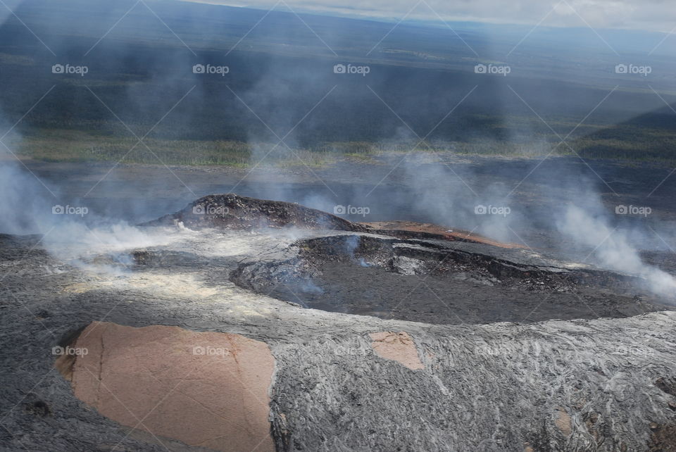 View of volcanic landscape