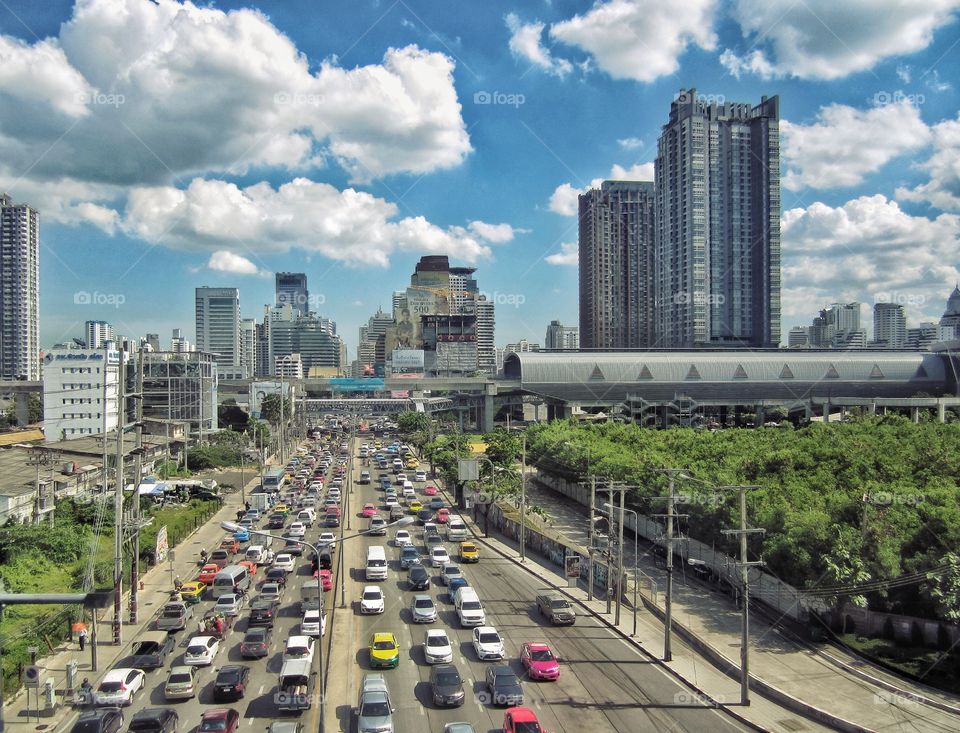 Road Traffic In Bangkok