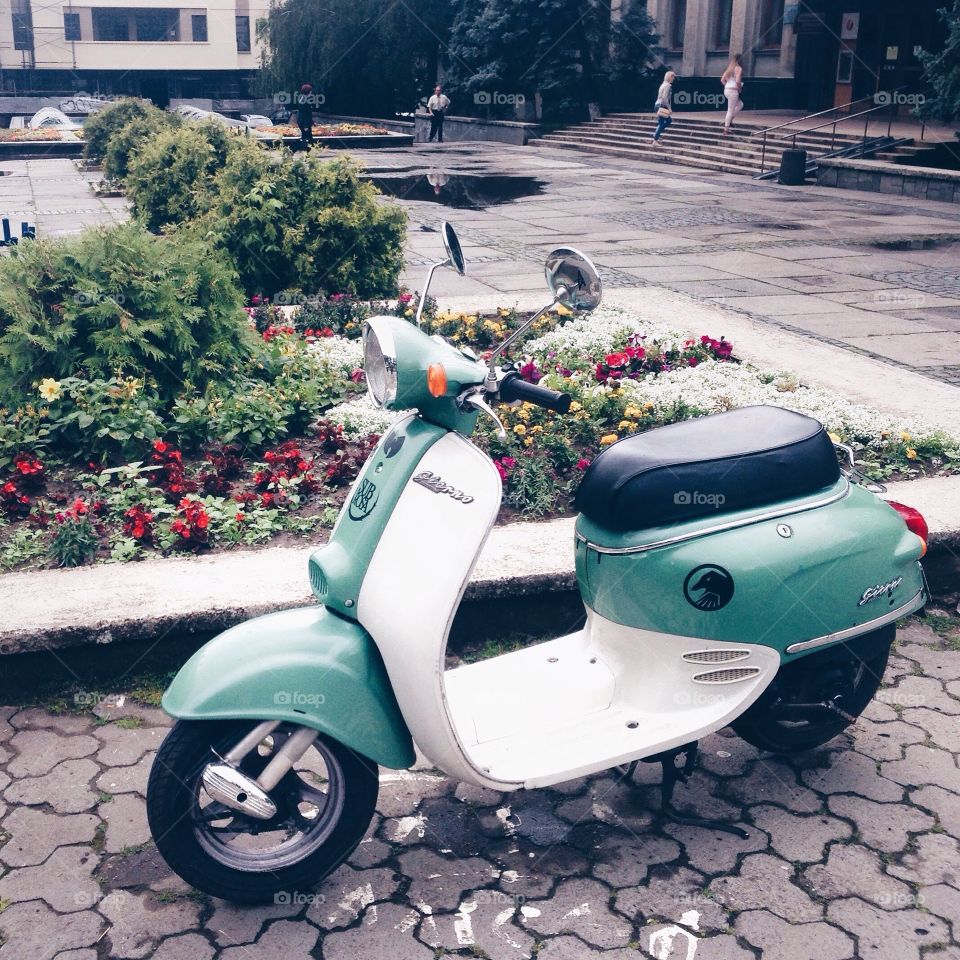 Motorbike in the city 