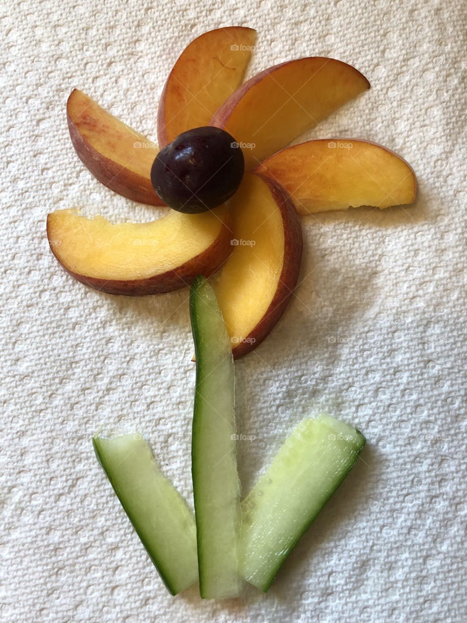 A Summer Peach, Cherry and Cucumber Flower