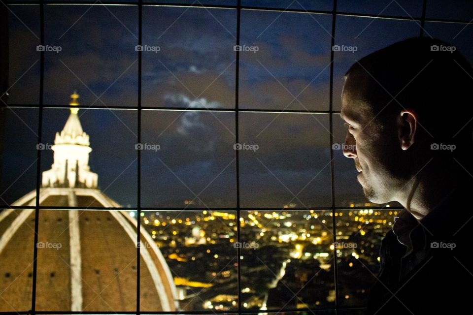Looking out at the Duomo