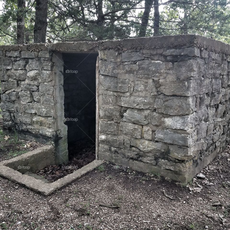 Stone structure in a park