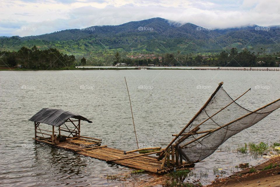 wooden raft