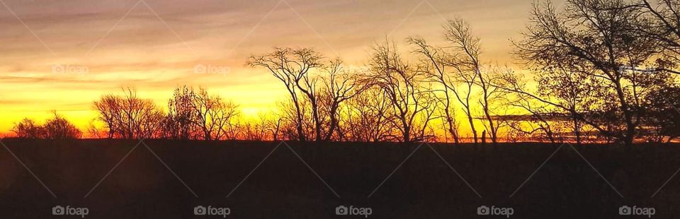Sunrise over the prairie
