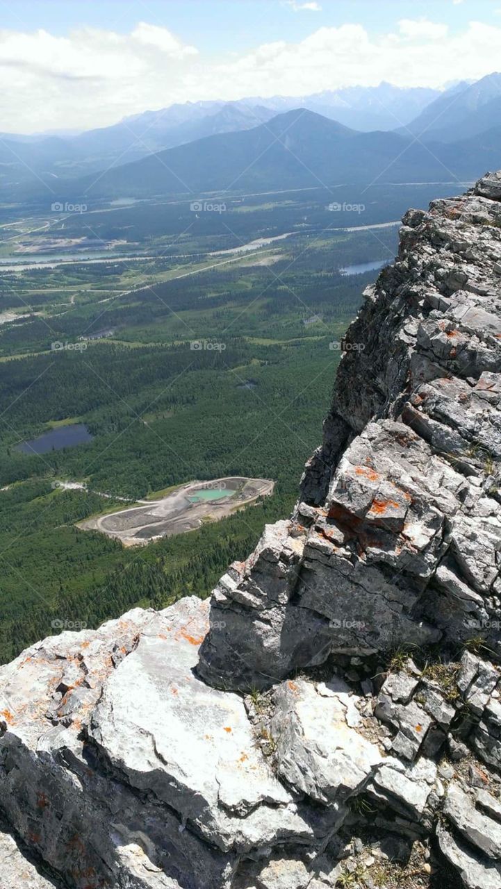 Looking out over the valley below Mount Yamnuska