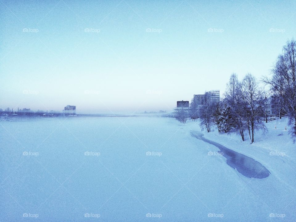 Winter, Snow, Fog, Landscape, Cold