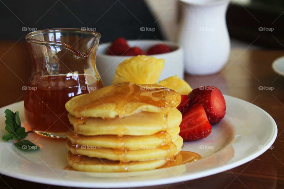 strawberry pancake