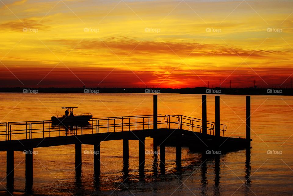 Dock at sunset