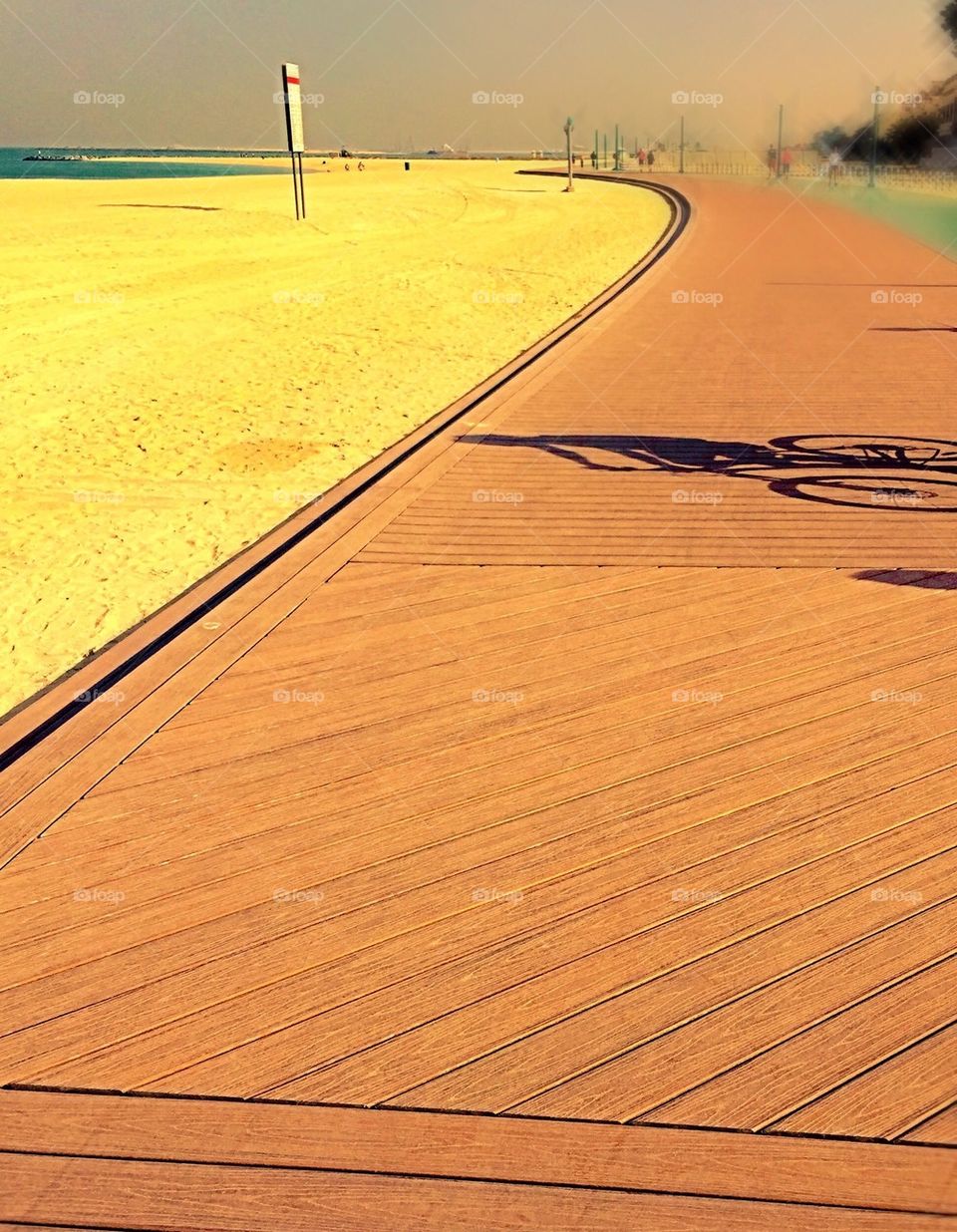 Cycling on the beach 