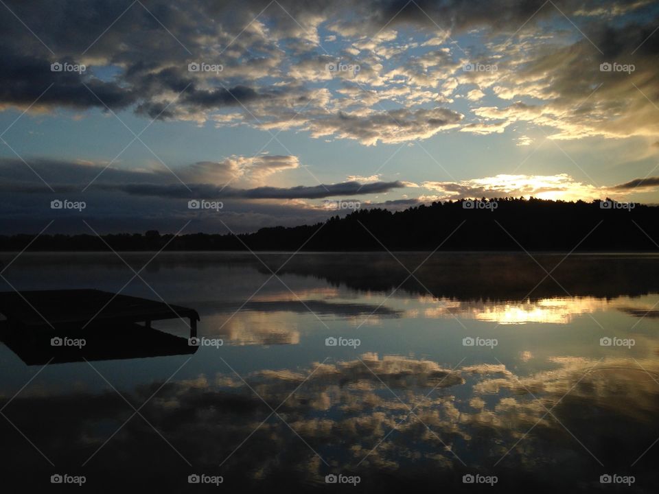 Morning at the lakeside in Poland 