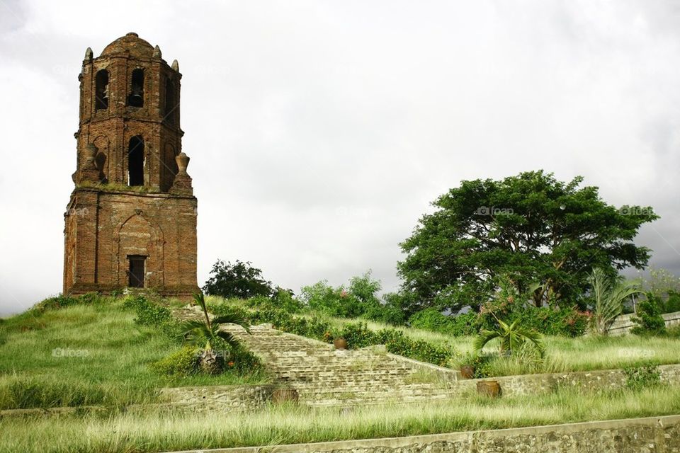 Sinking bell tower of vigan, ilocos norte