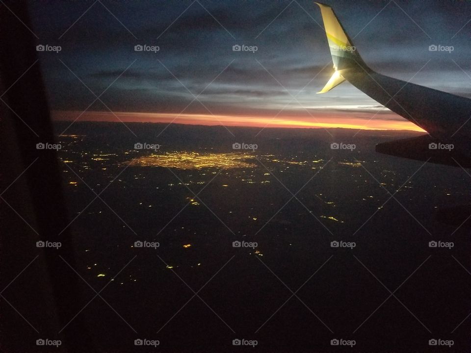 Airplane, Aircraft, Sunset, Light, Sun