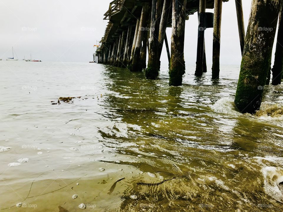 Salty water At the wharf 