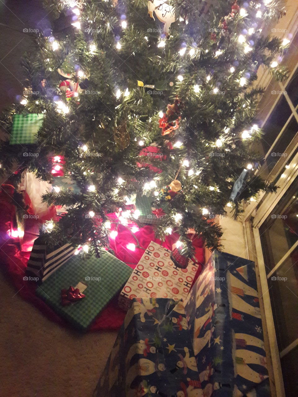 Presents under the tree.