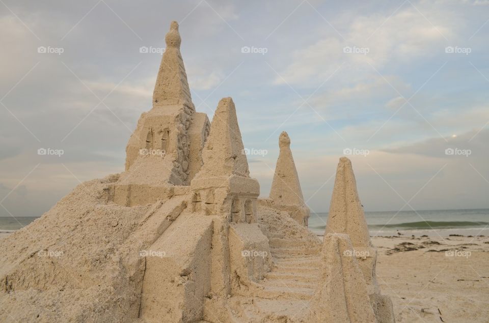 Sand Castle at a beach