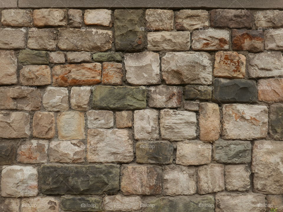 Wall made with rocks.